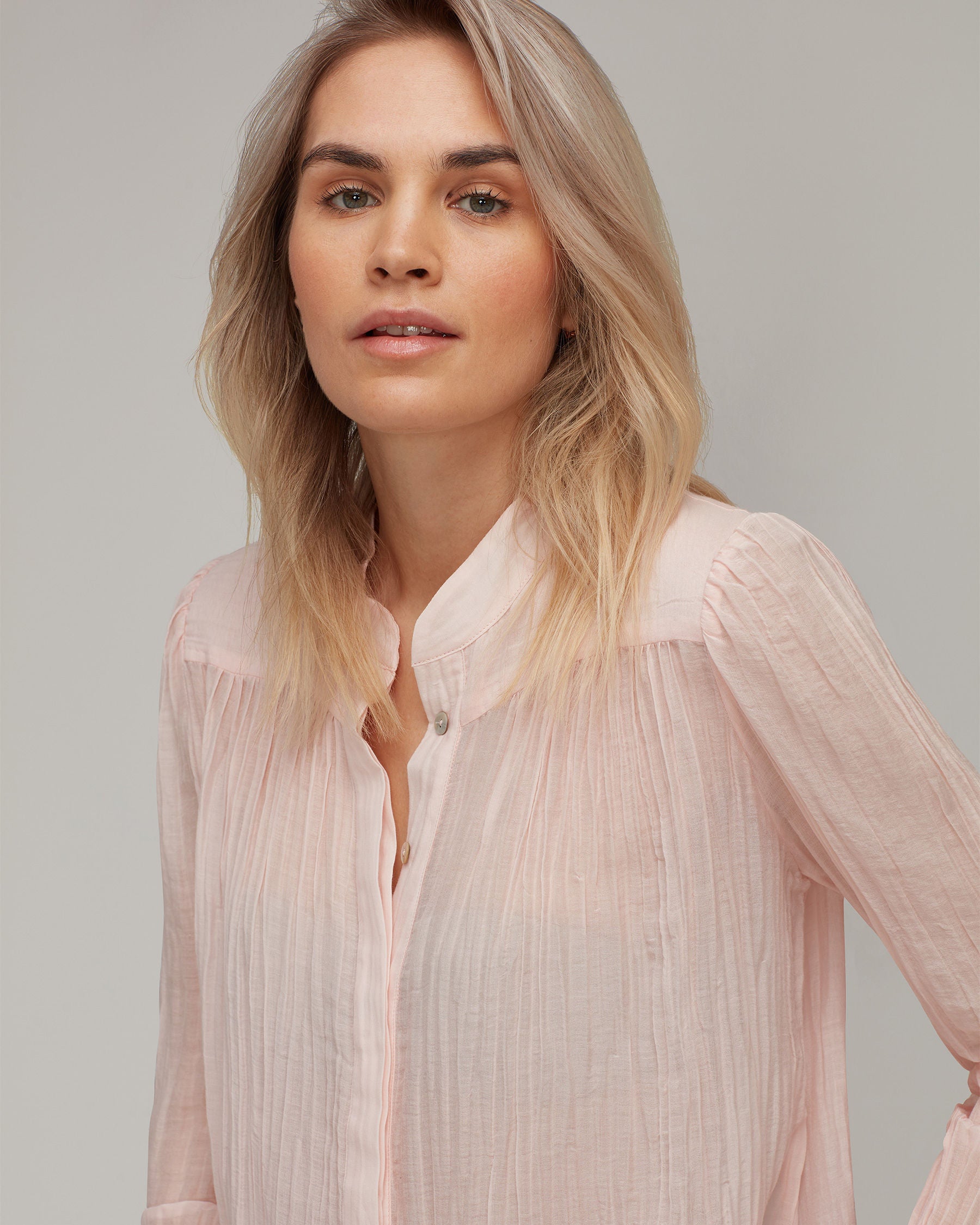 Silk Cotton Sheer Long Sleeve Shirt – the risolve